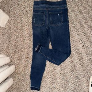 Spanx Petite XS Distressed Pull-On Skinny Jean-ish Leggings